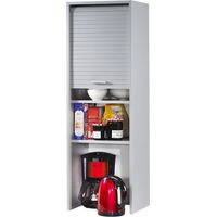 Beaux Meubles Pas Chers – Meuble de cuisine aluminium 1 rideau coulissant – 4 niches – L 40 x H 123.6 x P 35 cm – Éco-conçu, fabriqué en France
