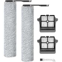 Rouleau de brosse de rechange et Filtre HEPA pour Tineco FLOOR ONE S7 Combo / S7 Flashdry/SWITCH S7 aspirateur humide et sec, 2 rouleaux de brosse + 2 filtres + 1 brosse de nettoyage