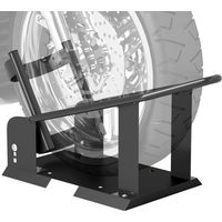HOMCOM caballete de moto carga 816,5 kg soporte para rueda delantera de motocicleta robusta con altura ajustable para ruedas Ø38,1-53,34 cm negro