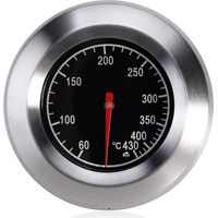 Analoges Fleischthermometer aus Edelstahl für Grillzwecke, Räucherthermometer für den Außenbereich, 60-430 °C