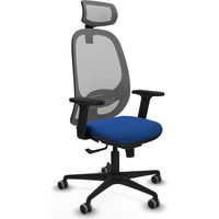 Chaise de bureau piqueras y crespo Cilanco bleu similicuir maille