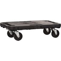 Carrello Pedana Pianale con Ruote 48x29xh12.5 cm PORTATA 300 KG NERO DOLLY