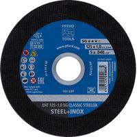 PFERD TOOLS Trennscheibe EHT 125x1,0x22,23 mm gerade Leistungslinie SG CLASSIC STEELOX für Stahl/VA 25 Stk