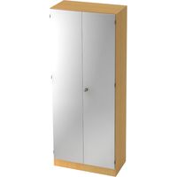 bümö office Garderobenschrank Buche/Silber