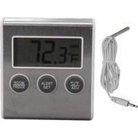 Thermomètre numérique pour frigo avec alarme et mémoire, petit thermomètre congélateur aimanté blanc pour laboratoire