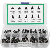 aqxreight 100 Pièces Bouton Poussoir Tactile pour Ordinateur TV Numéro de Contrôle de Produit électronique Peut Utiliser un Interrupteur Poussoir Très TactileMicro InterrupteurInterrupteur à