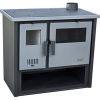 Best Fire Cucina a Legna tradizionale con forno e focolare in ghisa 9-11kw grigia e nera