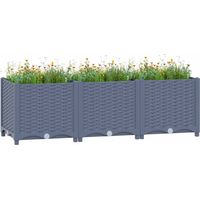 Vidaxl – Lit surélevé 120x40x38 cm en polypropylène – Résistant aux intempéries – Pour jardins, balcons et patios – Idéal pour plantations variées