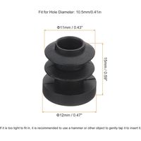 36 Pcs Bouchon en Plastique Rond, Bouchons d'Extrémité de Tube Noirs, 12mm(0.47 Pouce) pour Pieds de Meubles, Protection de Glissement pour Chaise, Canapé, Table, Étagère
