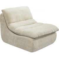 Habitat Et Jardin – Chauffeuse en tissu texturé Candela – Dimensions 81 x 96 x 75 cm – Grammage 300g/m² – Confort ferme et enveloppant – Beige