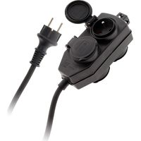 Zenitech – Boîte de dérivation 4 prises étanche IP44 5m – Câble H07RN-F 3G1,5mm² – Sécurité enfant – Norme NF – 3680W sous 230V