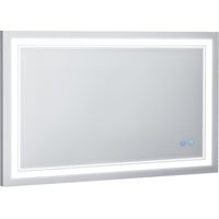 Espejo de Baño con Luz LED con Interruptor Táctil Color de Luz Ajustable y Función de Memoria 100x60 cm Plata