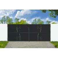 Portail acier noir mat 3,5m NALI VELETA H.140cm