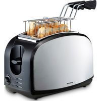 TRISA Toaster 2Scheiben 600W Zangen 8St. schwarz-silber 7361 4212