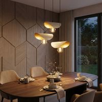 Lampadario oro e nero, stile moderno, diametro 45 cm, altezza 106 cm, per soggiorno o camera da letto principale