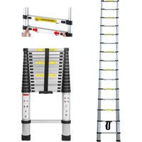 4,4m Télescopique Multi-Fonction Echelle Pliable Extensible Ladder Aluminium Portable et Pliante Escabeau Charge Maximale: 150 kg