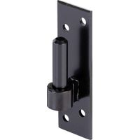 Gond de fixation laqué noir – 130 x 40 mm – 4 trous fraisés Ø 7 mm pour installation stable – Protection contre corrosion – Alberts