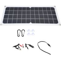 Panneau Solaire 10W avec Double Port USB pour Camping-Car, Bateau, Avion et Satellites