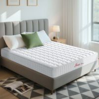 Matelas 140x190 cm INRE Mousse à
Mémoire de Forme, Épaisseur 22cm,
Confort Ferme, Réversible, 7 zones
ergonomique