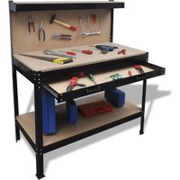 Établi avec panneau perforé et tiroir Etabli d'atelier 74459
