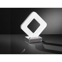 Kleine LED Tischleuchte PORI Silber Chrom, Höhe 20,5cm