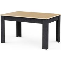 Tavolo da pranzo dal design contemporaneo Kent Vicawu - Rovere Chiaro / Grigio Grafite