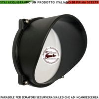 Parapioggia Ricambio Semaforo Securpassi Evita la Riflessione dei Raggi Solari Convoglia e Guida in Avanti la Luce Emessa dal Semaforo Rendendolo più Visibile Ripara la Lente dalla Pioggia e dagli Urt