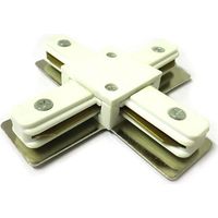 Giunto a X Connettore Per Binario Dei Faretti Led Modello X Colore Bianco Per Monofase