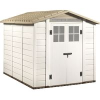Tuscany Evo 6'6" x 8' 240 Apex Plastic Shed Double Door with Two Perspex Windows