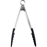 Cuisipro 24cm Silicone Locking Tongs Black