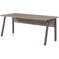 Bureau professionnel droit 200 cm SOON – Chêne vieilli et noir – Style design contemporain