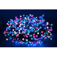 1000 palline colorate luce led Catena Luminosa Natalizia Multicolore lunga 55 metri uso esterno o interno ip44 certificate CE Funzione Memory addobbi natalizi decorazione locali casa giardino