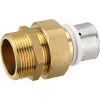 Pressfitting-Verschraubung 32 x 3,0 mm - 1 1/4 Zoll Außengewinde flachdichtend für MV-Rohr