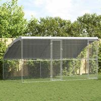 Chicken Cage Silver 400 x 200 x 198.5 cm Galvanised Steel vidaXL
