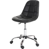 Fauteuil de bureau Lier, chaise pitovante, siège baquet, similicuir - noir