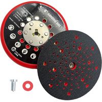Disque de Ponçage 148mm, Plateau Ponceuse, Plateau de Poncage, Plateau Ponceus Multihole Compatible Ponceuses Electriques pour Bosch RSM6045, GEX 34-150, GEX 40-150, avec Vis et Joint Rouge