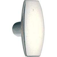 Bouton double aluminium poli 1 portee carre de 6 x 90 mm