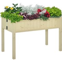 Letto per Orto Rialzato Pieghevole con Fori di Drenaggio, 115x56x76 cm, Color