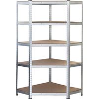 Blim scaffale zincato - 180x90x40x90cm - 5 ripiani regolabili - supporto 175kg por ripiano - spessore acciaio 0. 62mm - spessore ripiano di legno - colore grey.62 mm - spessore del ripiano di legno md