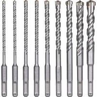 9pcs Concrete Drill Bits (5mm 16 X 160mm), Sds-plus Electric Hammer Drill Bit For Hammer Drill, Cross Drill Bits For Brick, Stone, Natural, Metal