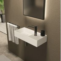 SPY 55x25 Cafe mat. avec bonde. siphon chromé
