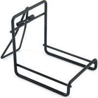 Coaster Holder - Iron Metal Upright Stand for 8 Coasters - Vertical Display and Easy Access - Black