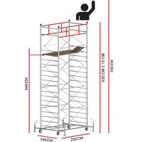 Echafaudage TITANIUM PRO (Hauteur de travail 7,40 m)
