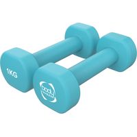 Paire d’haltères en néoprène 2 x 1 kg Poids à main en fonte avec revêtement Néoprène Base plate antidérapante Pour musculation, fitness, Pilates, entraînement à domicile ou en salle