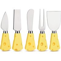 Ensemble de Couteaux à Fromage, 5 Pcs Couteaux à fromage en acier inoxydable Mini couteaux à fromage, Couteau à Fromage Lisse Couteau Coupe Fromage Couteau à Fromage Lisse/g