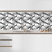 Crédence adhésive cuisine - Motif géométrique - 80x80 cm - Adhésif MAT