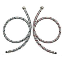 2 Pièces Raccordement de Flexible Robinet G3/8 x M10 60cm, Tuyau Flexible de Connecteur de Robinet en Acier Inoxydable Tuyau de Raccordement Flexible pour Cuisine Douchette Evier (Rouge et Bleu)