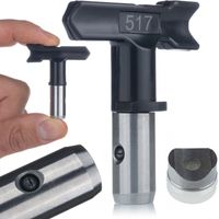 Ugello di Spruzzatura UltraBlack 517 – Alta Resistenza, Acciaio Inossidabile Compatibile con Graco, Titan, Wagner Per Vernici Acriliche e Lattice