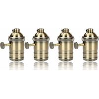 LaBlanc - 4 pièces Edison Douille Vintage E27 Adaptateur De Lampe avec interrupteur Rétro Vintage Lustre Sans Fil Laiton Antique