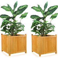 Melko 2xGarden vaso di fiori in legno vaso di fioriera fioriera fioriera vaso di fioriera cachepot quadrato